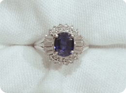 リング：Pt900/サファイア/メレダイヤなど3点