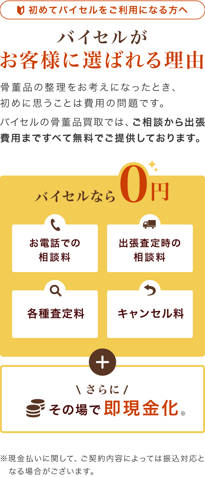 バイセルがたくさんのお客様に選ばれる理由