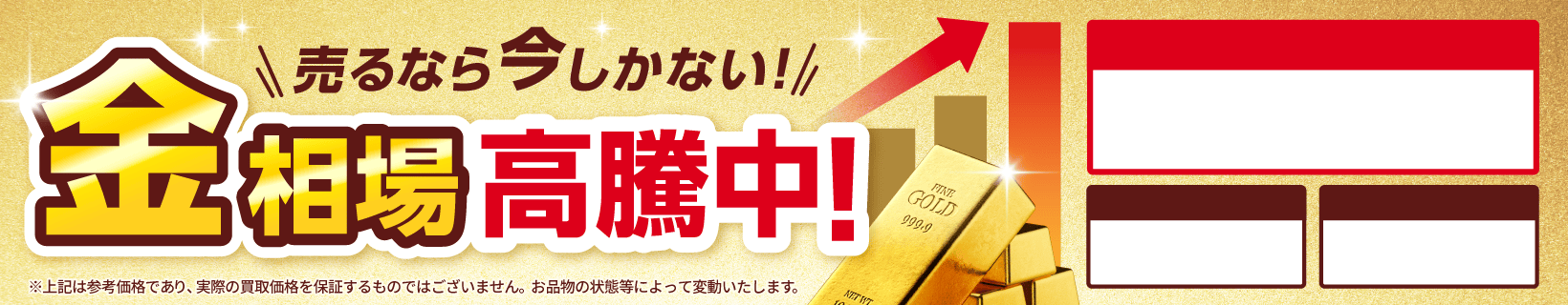 金相場高騰中