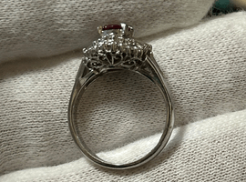 Pt900 / ルビー / 0.51ct / メレダイヤ / 0.33ctなど2点