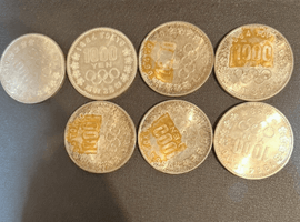 10万円金貨(御在位)／1000円銀貨／咸豊／など