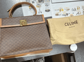 セリーヌ 黒マカダム柄 ケリー型 ハンドバッグなど3点