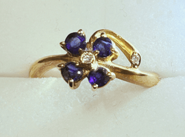 リング:K18/メレダイヤ/サファイアなど3点