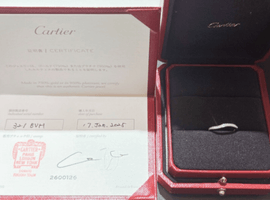 リング:Cartier/Pt950/メレダイヤなど3点