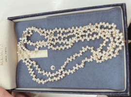MIKIMOTO:淡水真珠 3連ロングネックレスなど8点