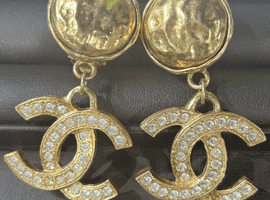 CHANEL ココマーク ラインストーン スイング イヤリングなど3点