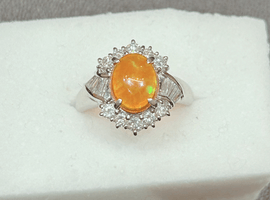 リング:Pt900/ファイアオパール/メレダイヤなど6点