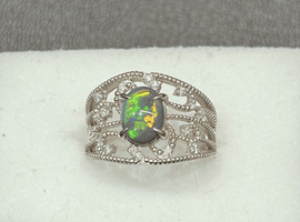 リング:Pt900/メレダイヤ/オパールなど3点