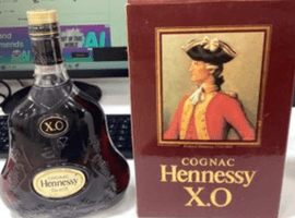 ブランデー／Hennessy：XO 金キャップ クリアボトルなど5点