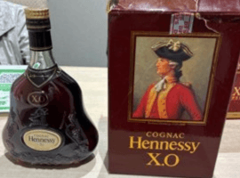 ブランデー／Hennessy：XO 金キャップ グリーンボトルなど3点