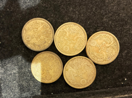 小型50銭銀貨など古銭類