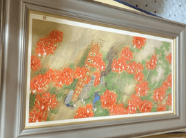 版画：上村松篁／絵：酒井抱一（十二ヵ月花鳥図）など2点
