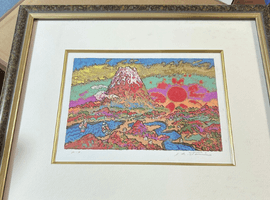 版画：絹谷幸二／壺：徳田八十吉など2点
