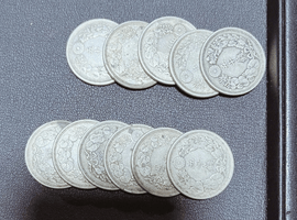 旭日50銭銀貨など古銭類