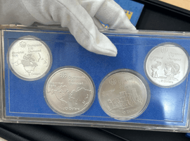 第21回モントリオールオリンピック記念銀貨4種セット（10ドル×2、5ドル×2）など複数点