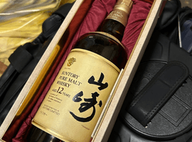 ウイスキー/Suntory:山崎 12年 ピュアモルト 華(状態ランク:B)など3点