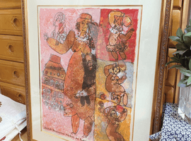 版画：テオトビアス／水彩：斎藤真一（アレンテージョの街角）など3点