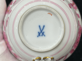 カップ＆ソーサー / Meissen/ピンクなど3点