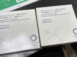 東京2020オリンピック競技大会記念千円銀貨幣（バドミントン）など複数点