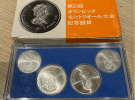 モントリオールオリンピック記念銀貨など複数点