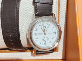 HERMES／クリッパー パワーリザーブ デイト／型番:CL5.710／状態ランク：Bなど3点