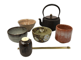 茶道具を多く含む骨董品を買取
