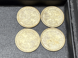 小型50銭銀貨など複数点