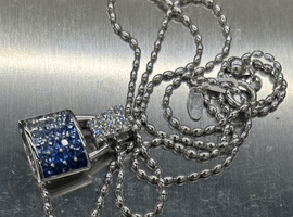ネックレス / Jeunet / WG750 / K18WG / サファイア / 1.76ct / メレダイヤなど6点