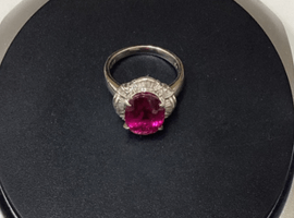 Pt900 / トルマリン / 5.35ct / メレダイヤ / 0.35ctなど2点