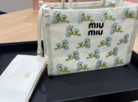 MIU MIU / エンブロイダリーメッシュ トップハンドルバッグ / 5BA310 / 状態ランク：Aなど2点