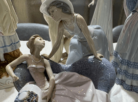 西洋骨董/フィギュリン(陶器人形):LLADRO(楽しんでる?)など11点