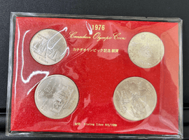カナダオリンピック記念銀貨など複数点