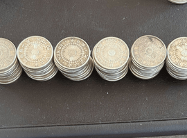 旭日50銭銀貨など古銭類