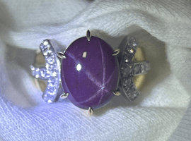 K20/Pt900 / 色石 / 9.52ct / メレダイヤ / 0.49ctなど2点