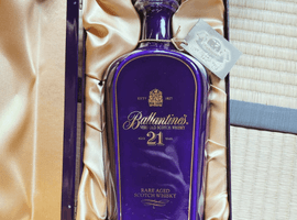 ウイスキー：Ballantines（21年 青陶器）／ブランデー：Hennessy（VSOP スリムボトル グリーンボトル）など4点