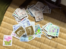 1円普通切手（前島密）／10円普通切手（トキ）など