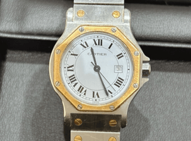 Cartier／サントスオクタゴンLM／状態ランク：Dなど3点