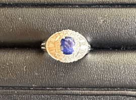 Pt900 / サファイア / 1.75ct / メレダイヤ / 0.87ctなど5点