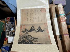 書画（掛軸・絵画）／掛軸：二玄社など3点