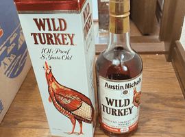 ウイスキー：WILD TURKEY（8年 旧旧ラベル）／ブランデー：MARTELL（ナポレオン コルドンノアール グリーンボトル）など3点