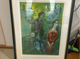 書画（掛軸・絵画）／版画：マルクシャガール（画家とモデル）など2点(徳島県徳島市・出張買取)｜古銭の高価買取なら【バイセル】