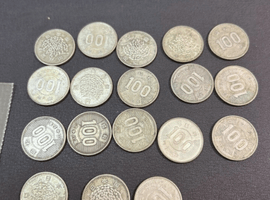 100円硬貨／5万円金貨(御成婚記念)／100円硬貨／など