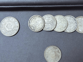 旭日50銭銀貨など古銭類
