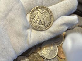 ウォーキングリバティ銀貨など3点