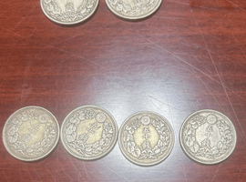 旭日50銭銀貨など古銭類