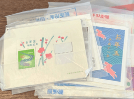 お年玉切手シート（昭和52年用）／お年玉切手シート（平成3年用）など