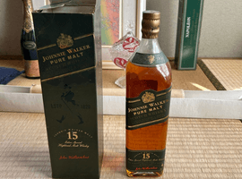 ウイスキー／Johnnie Walker：15年 グリーンラベル ピュアモルト（状態ランク：D）など6点