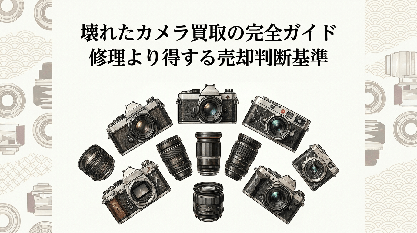 壊れたカメラ買取｜修理や処分より得する？高く売る3つのコツも紹介