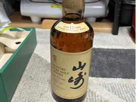 ウイスキー：Suntory（山崎 12年 ピュアモルト 金花）／ブランデー：Hennessy（パラディ 旧クリアボトル）など4点