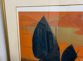 書画（掛軸・絵画）／版画：平山郁夫（海のシルクロード）など4点